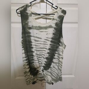 Terra & Sky Green Tie-Dye Tank Top